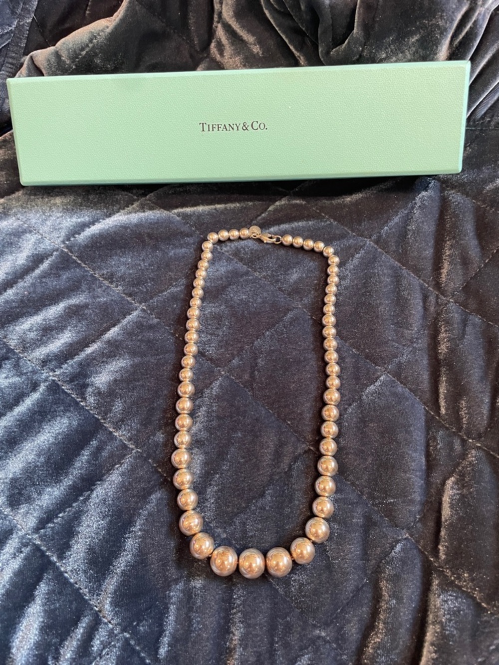 Tiffany & Co. Sterling Silver Graduated Bead Necklace - Silver